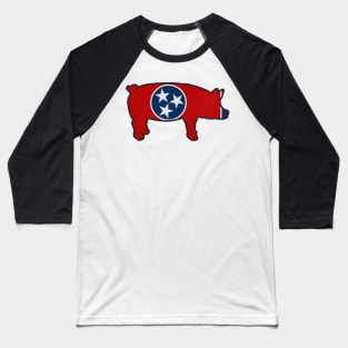 Tennessee BBQ Pig TN Pride Baseball T-Shirt